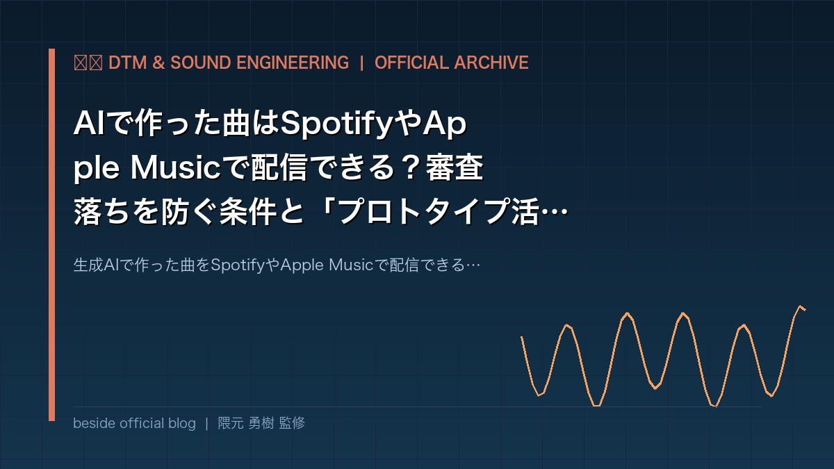 Can You Distribute AI Music to Spotify & Apple Music? Rejection Risks & Pro Solutions | beside